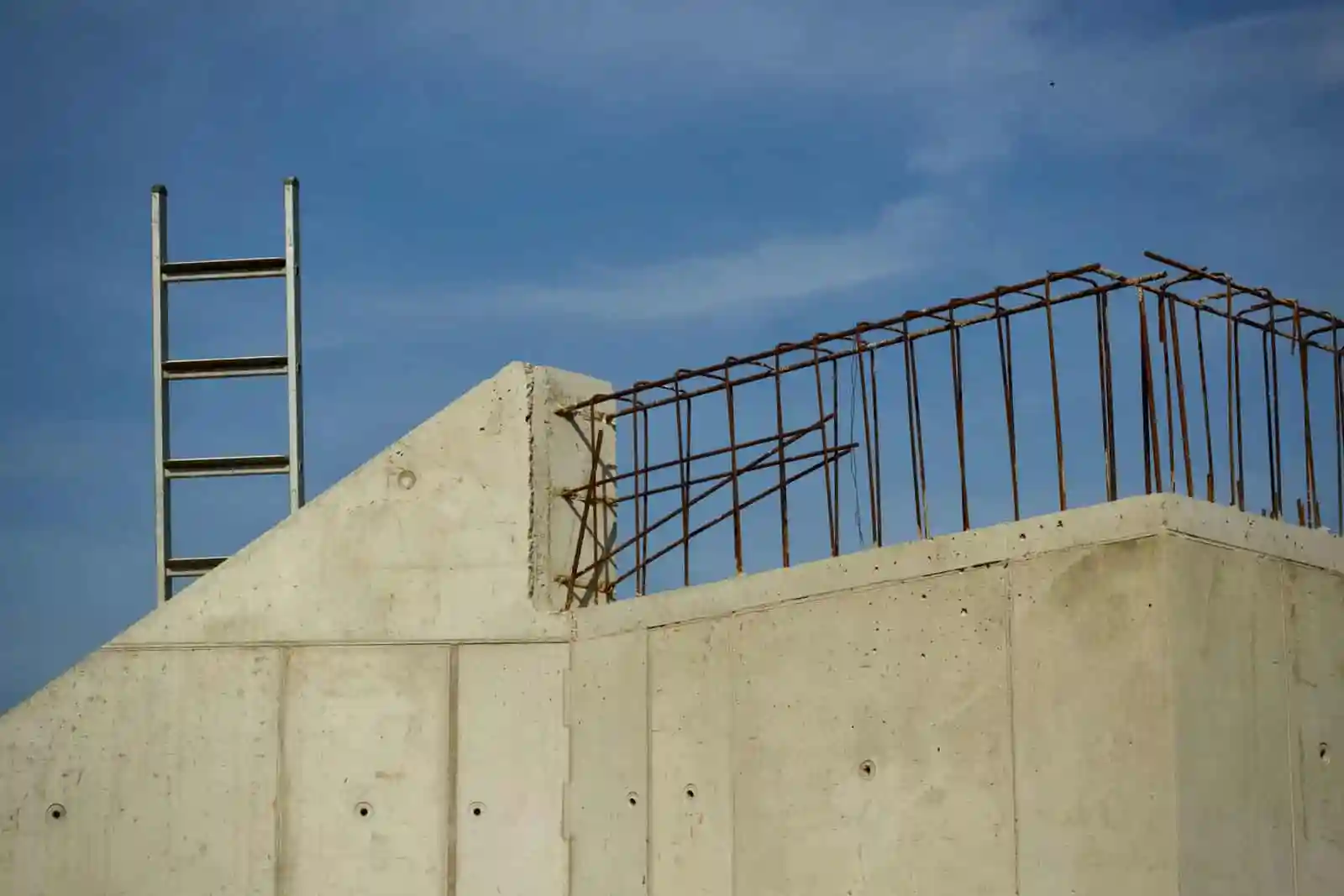Reinforcement work prepared for construction