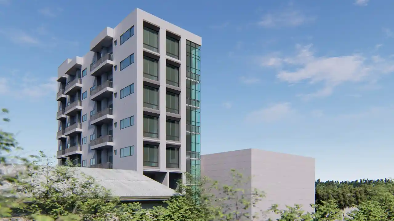 Architectural rendering of Solar Tower in Gulberg III, Lahore